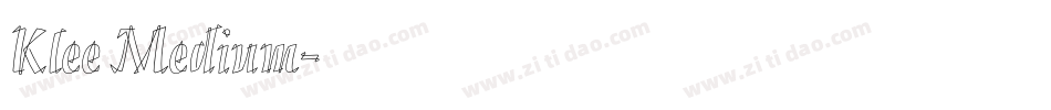 Klee Medium字体转换